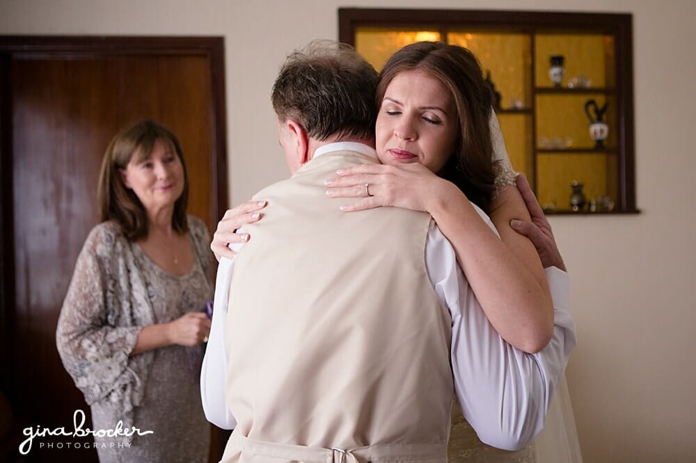 Bride and Father First Look