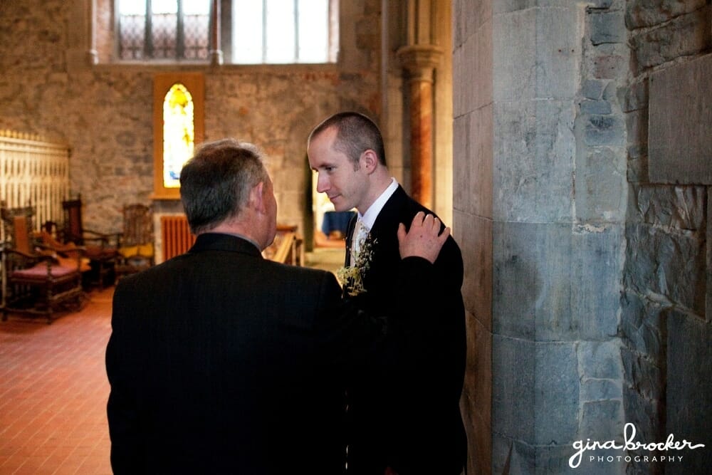 Priest talks to Groom before the Ceremony