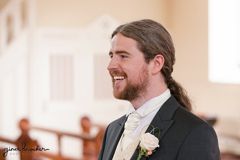 Groom Church Boston Wedding Photographer