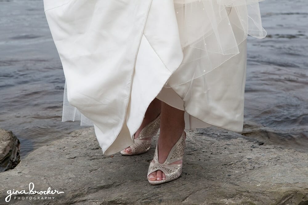 Silver Unique Wedding Shoes