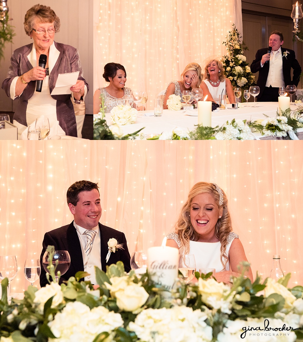 Fun wedding speeches with laughter