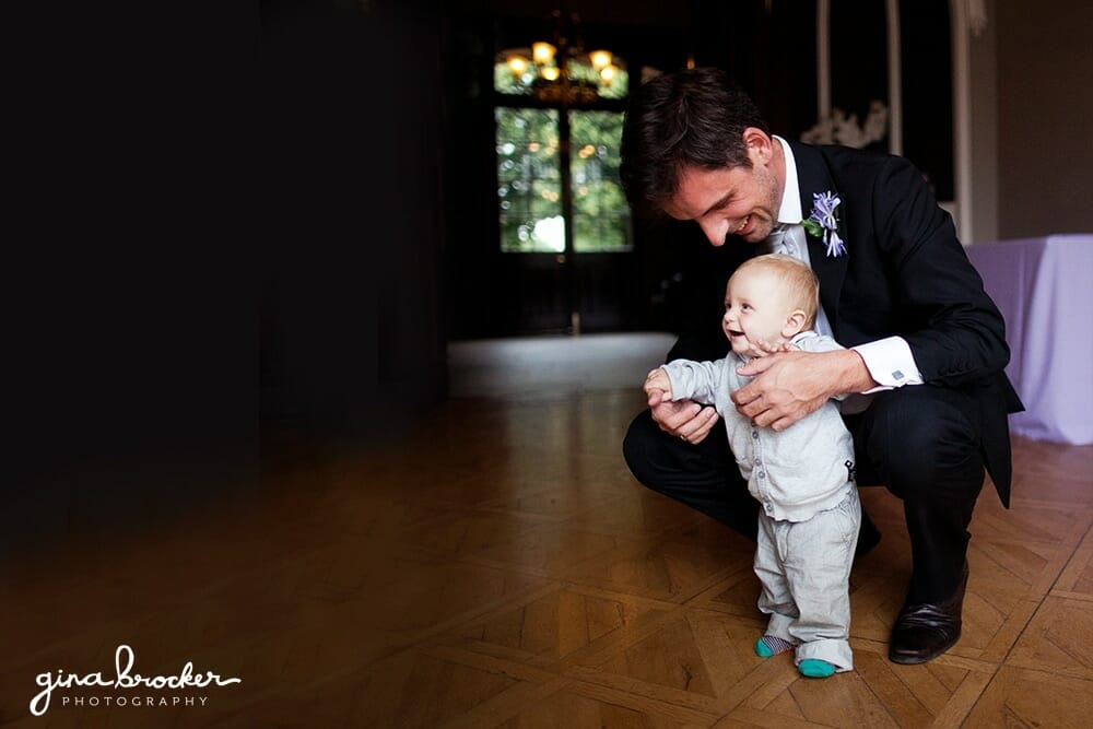 Baby dancing with Groom