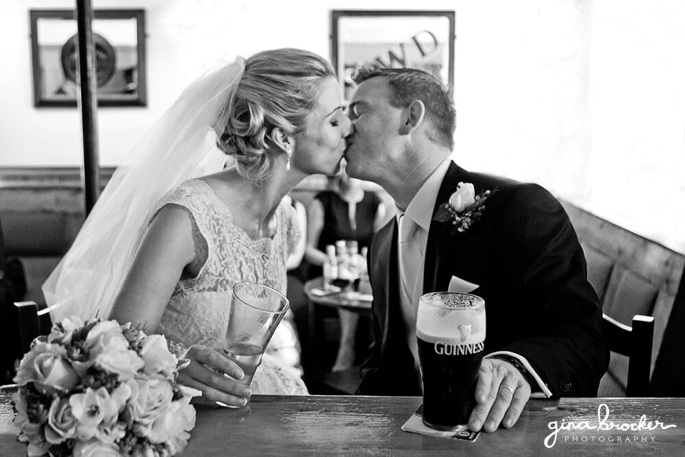 33.Bride.Groom.Kissing.At.Pub.Boston.Wedding.Photographer