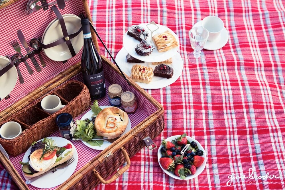 A beautiful rustic picnic for a love story session in Boston