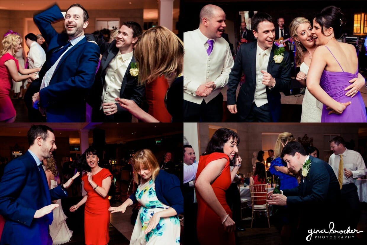 The guests had a great time at this classic vintage wedding dance party 