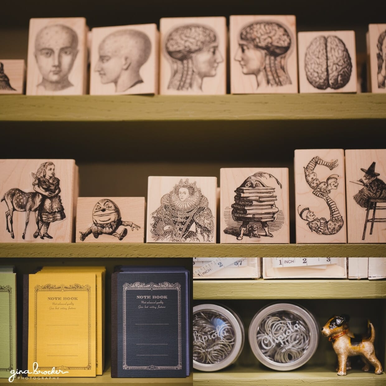 Traditional rubber stamps, beautiful notebooks and cute stationary are all available at Black Ink in Boston