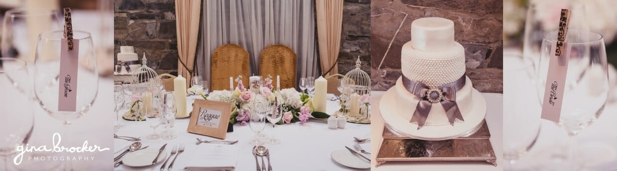 Classic wedding table decor for a garden inspired wedding