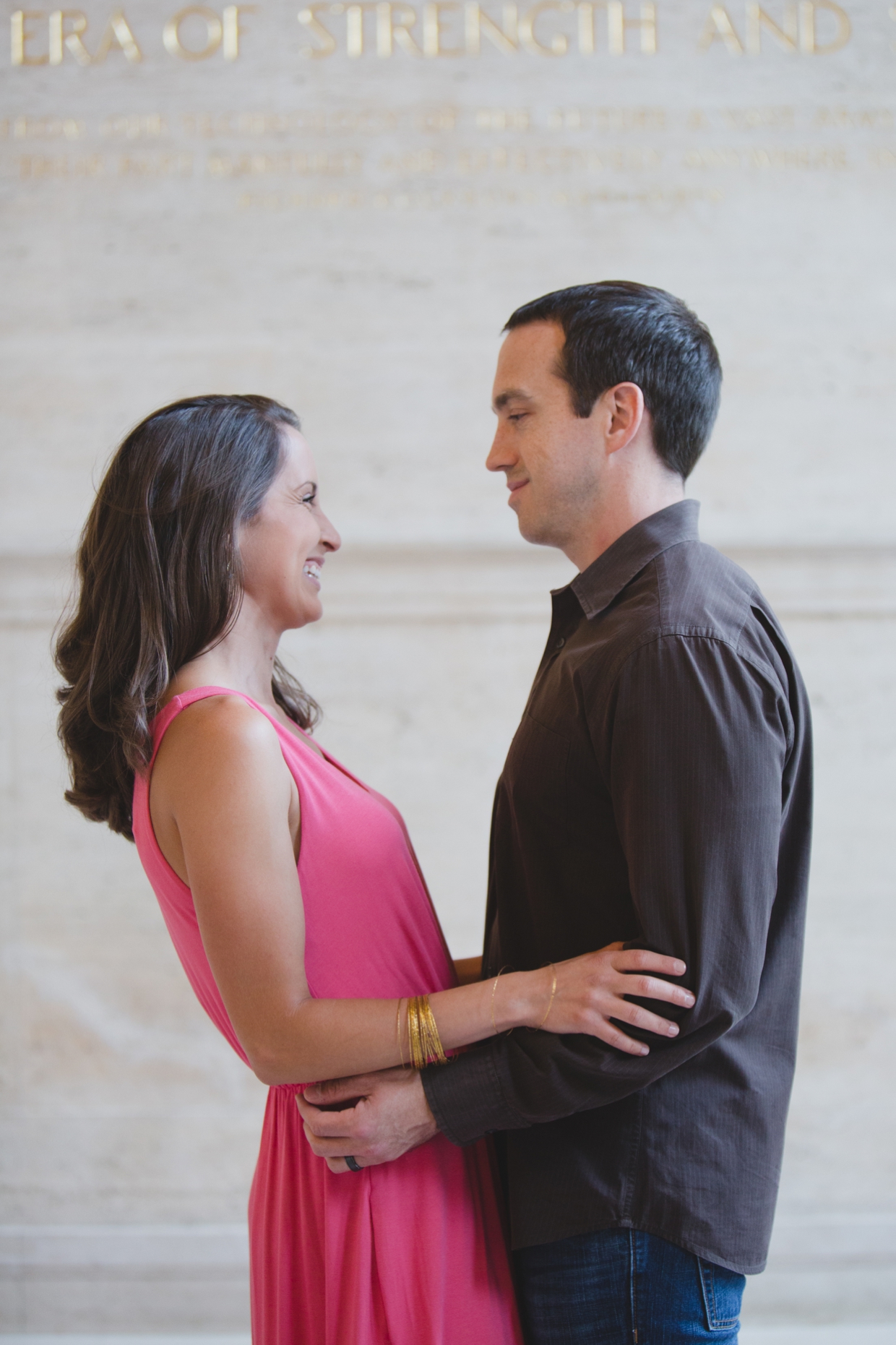 A sweet portrait of a married couple during their couple session at the Massachusetts Institute of Technology in Cambridge.