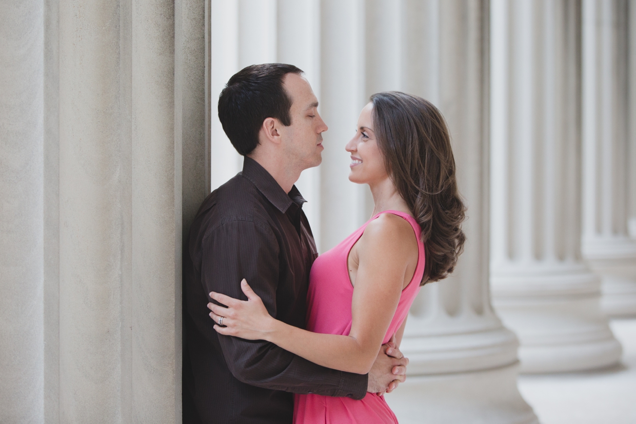 A beautiful portrait of a couple at the Massachusetts Institute of Technology during their couple session.