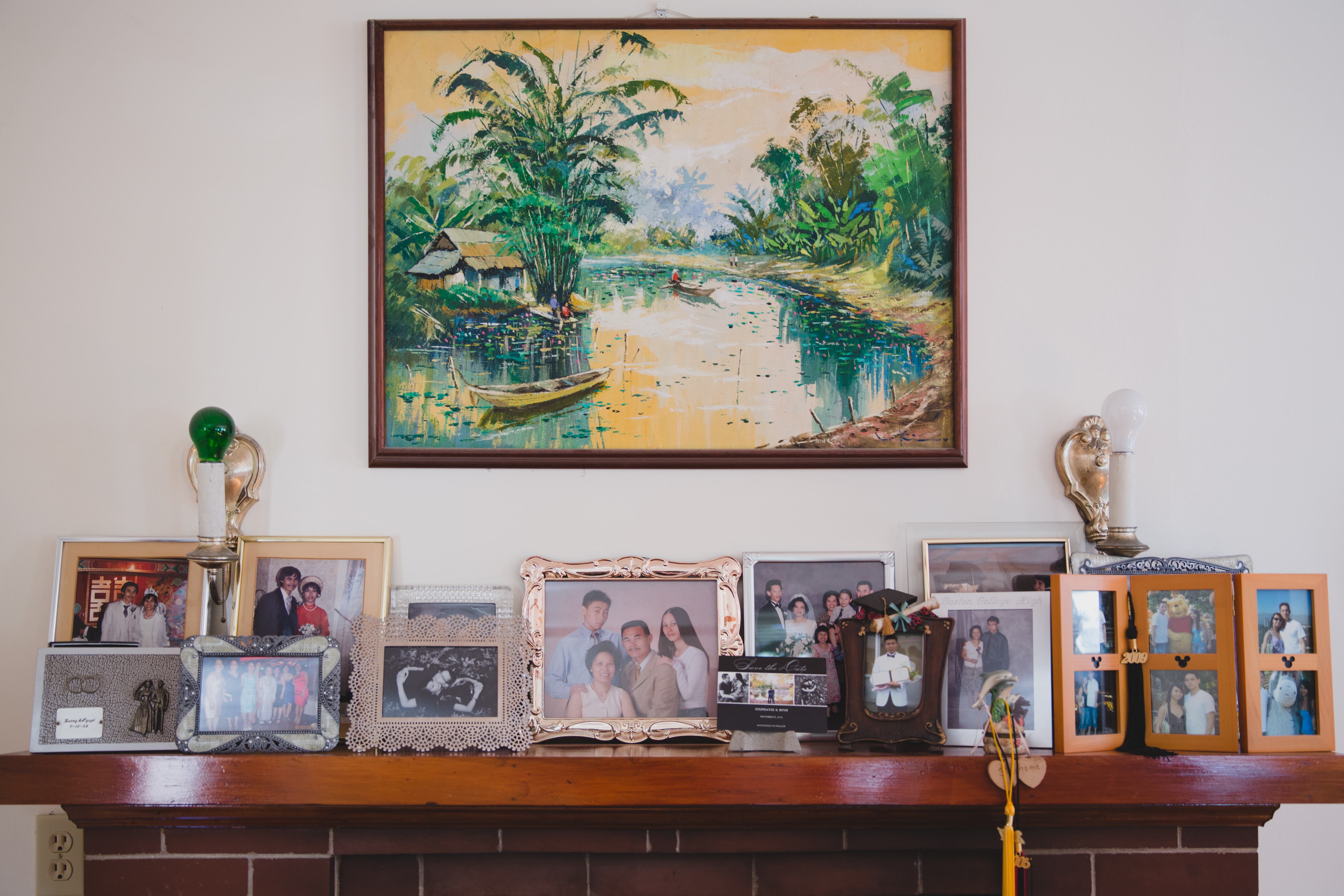 A detail photograph of the bride family home before her vietnamese tea ceremony