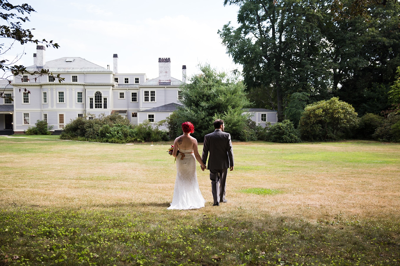 This photojournalistic portrait of a bride and groom at their Lyman Estate Wedding is one of the best wedding photographs of 2016