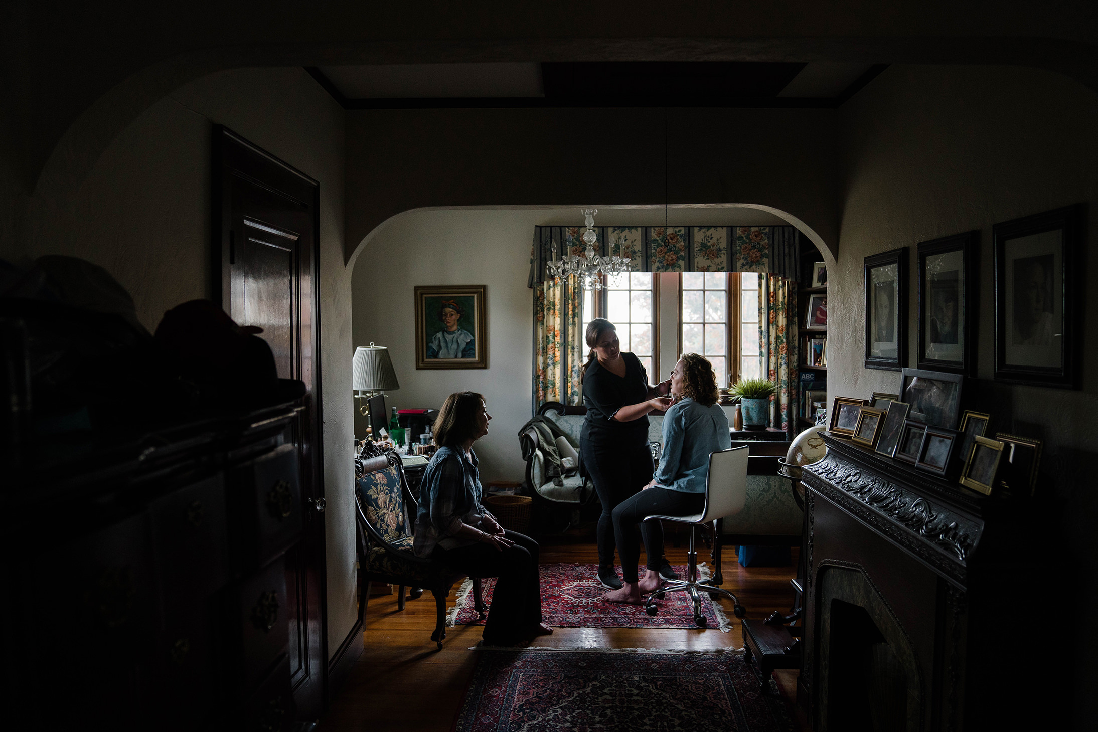A documentary photograph featured in the best of wedding photography of 2019 showing a bride getting ready with her mom